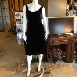 Silk velvet purple dress